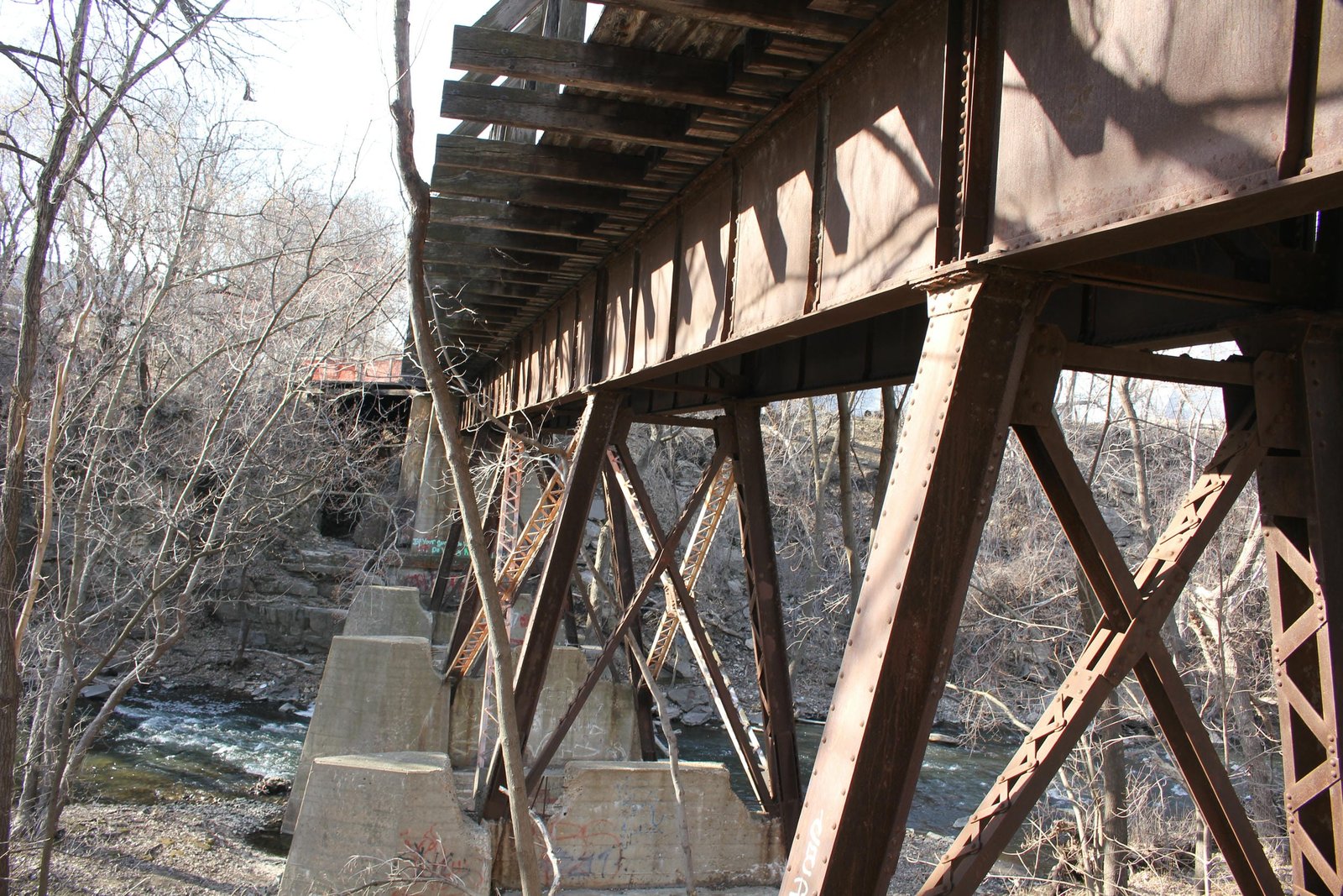 Looking north